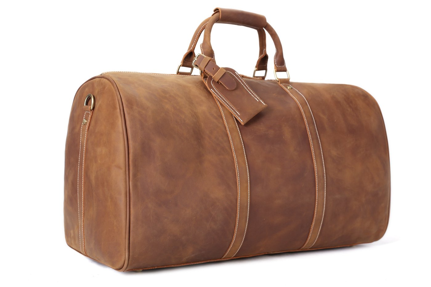 full grain leather travel bag