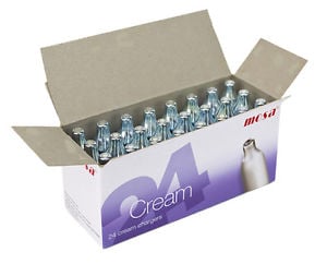 Image of 8g Whipped Cream Chargers Whipper NOS N2O Nitrous Oxide Canisters MOSA - 24 PCS