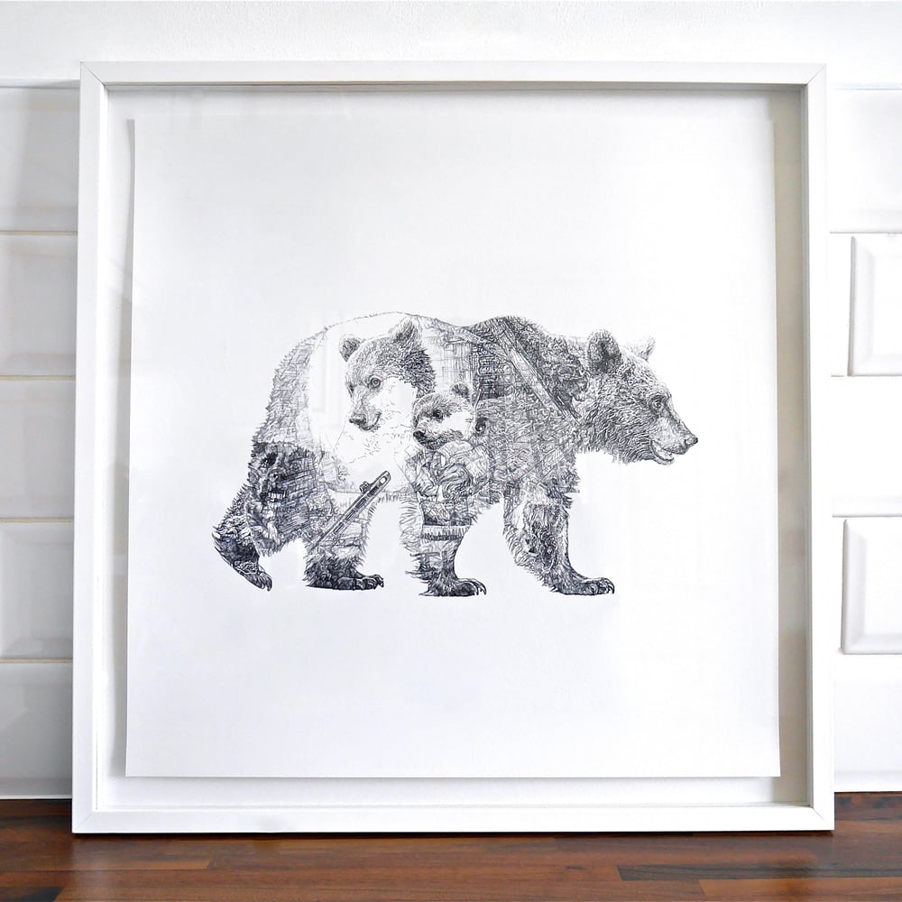 Image of MUMMY BEAR AND BABY BEAR LIMITED EDITION PRINT