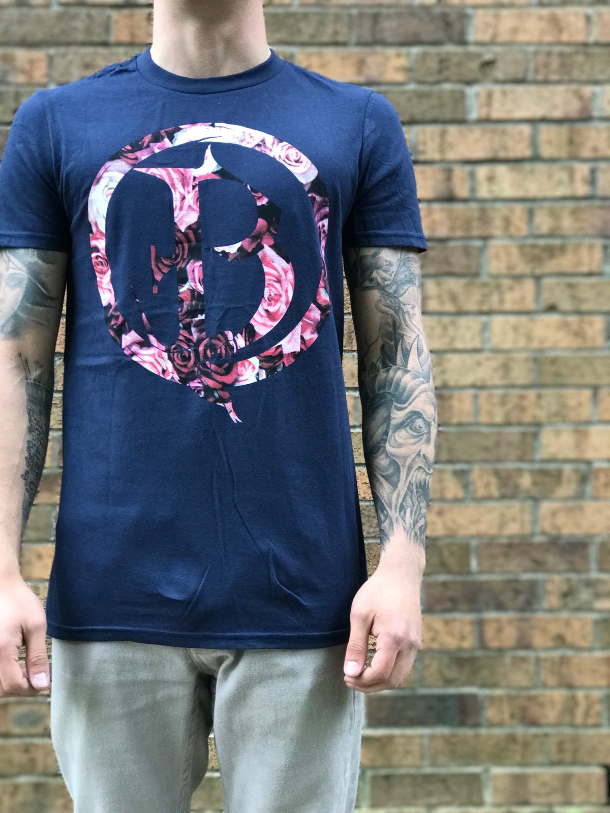 Image of Floral B (Navy Blue)