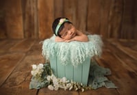 Image 2 of  $10 OFF BLACK FRIDAY SALE ~ Round Curly Felted Blanket - LIGHT MINT