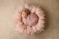 Image 3 of Round Curly Felted Blanket - VINTAGE PINK 