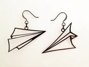 Image of Paper Airplane Earrings 