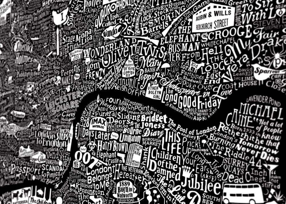 London Film Map (Black Plike)