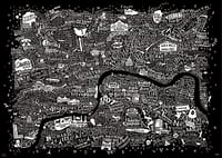 Image 2 of London Film Map (Black Plike)
