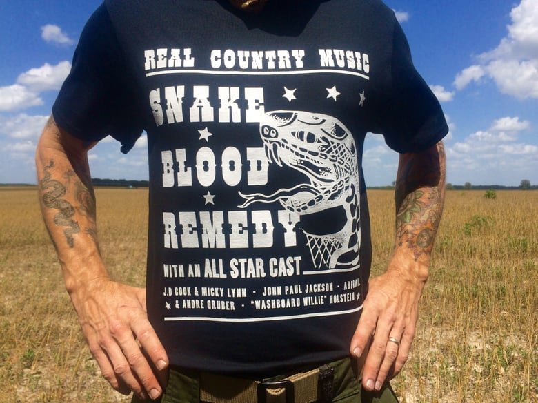 Image of Black Snake Blood Remedy Real Country Music T Shirt