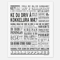 Helgeland plakat "Ke du driv å kokkelura mæ?"