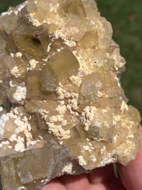 Image 22 of Yellow Cubic Fluorite & Barite Specimen | Beijing China #2654