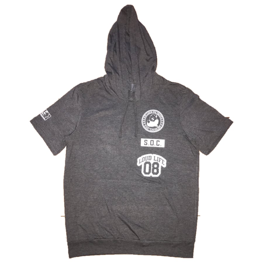 Image of Logo Hoodie tee (dark grey/heather)