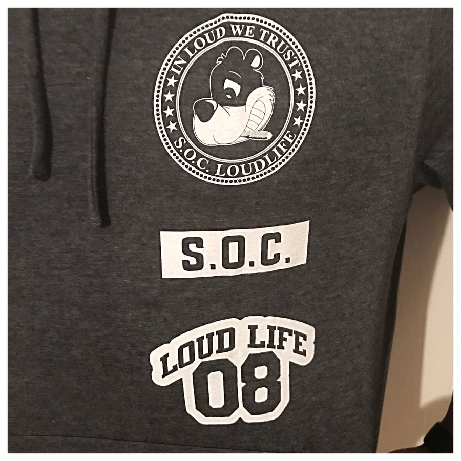 Image of Logo Hoodie tee (dark grey/heather)