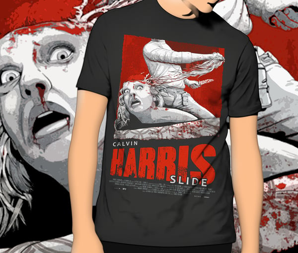 Image of Calvin Harris "Slide" T-Shirt Parody