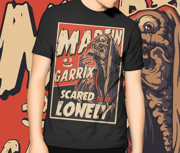 Image of Martin Garrix "Scared to be Lonely" T-Shirt Parody