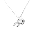 Personalised Lucky Heart and Wishbone Necklace