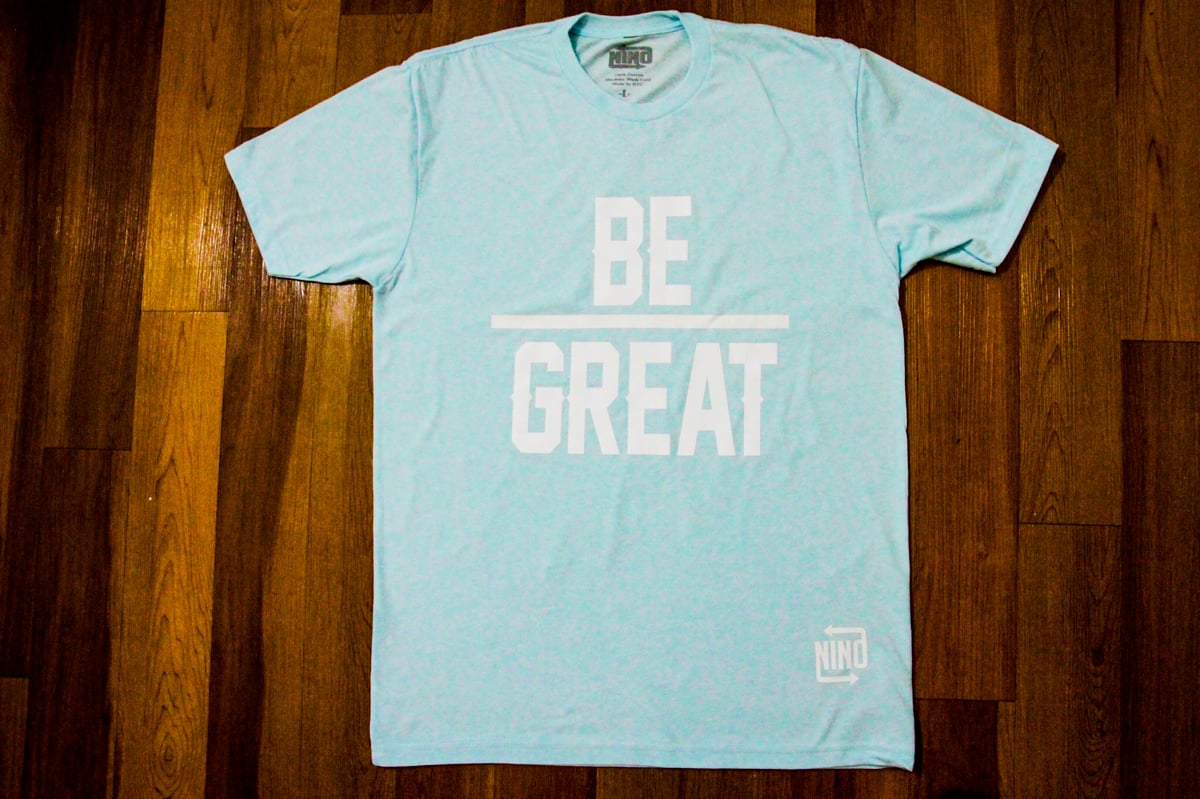 Image of Be Great Signature #NINO Tee (Teal Blue)