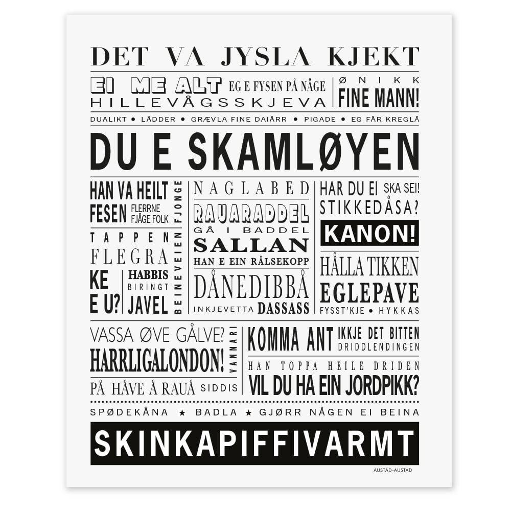 Stavanger postkort "Du e skamløyen"