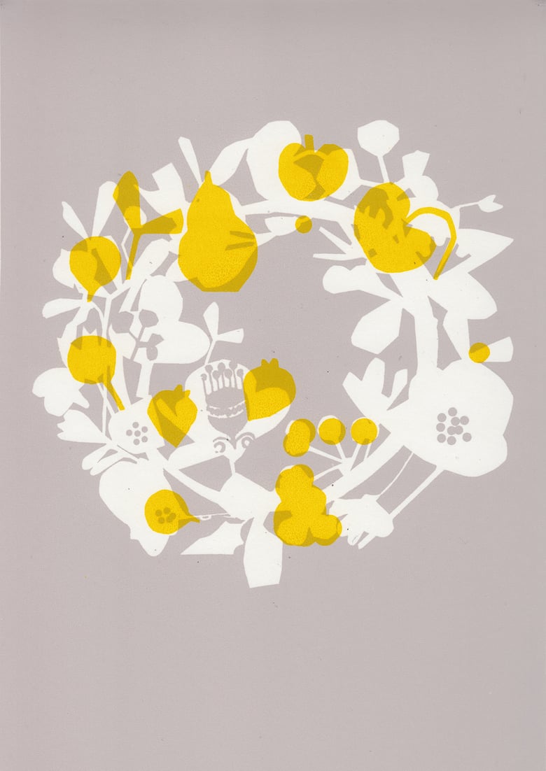 Image of Spring wreath - grey & yellow