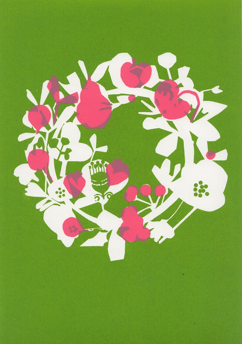 Image of Spring wreath - green & pink