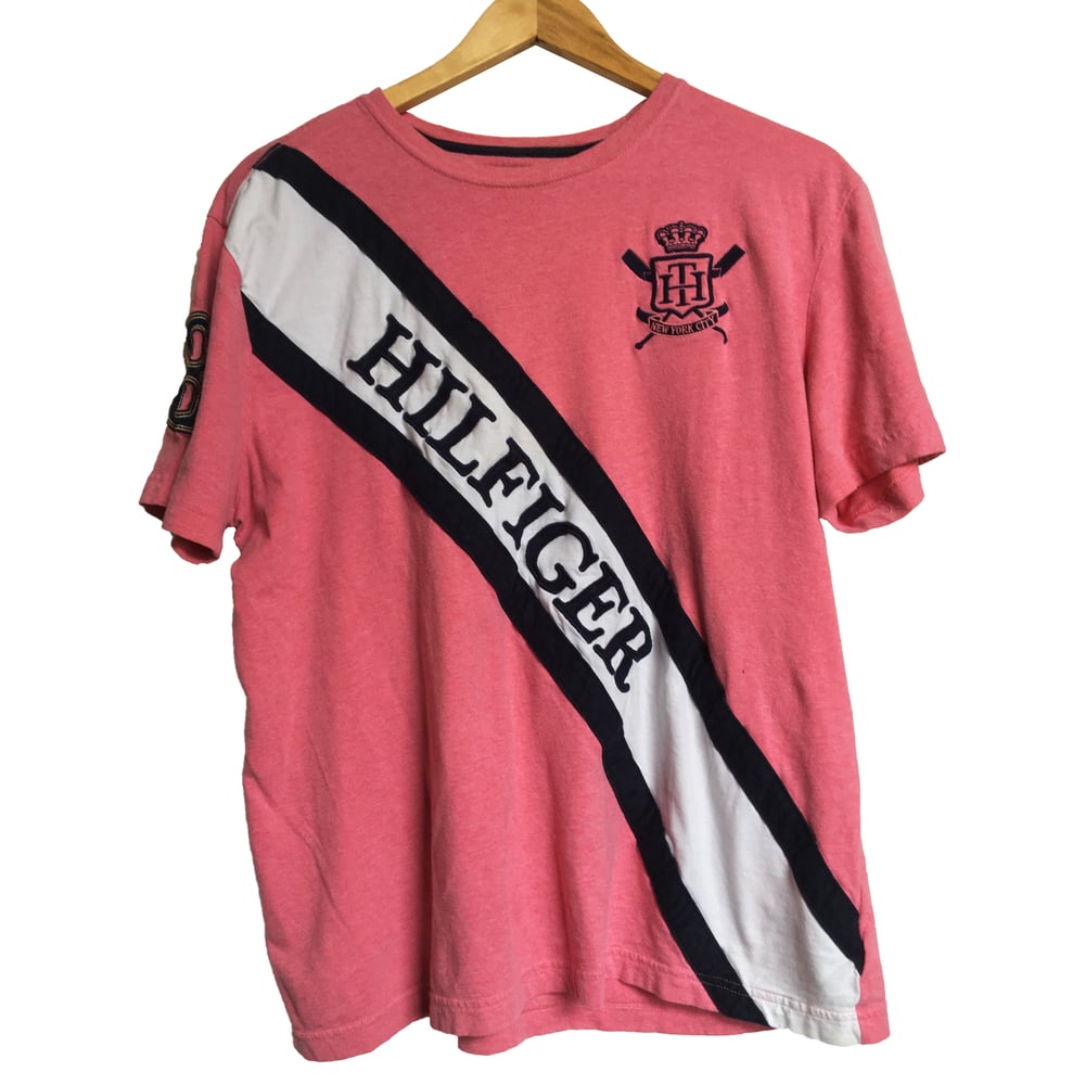 Image of Pink Tommy Hilfiger Diagonal Cut & Sew - Large