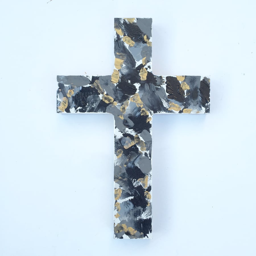 Image of Cross- Black & Gold