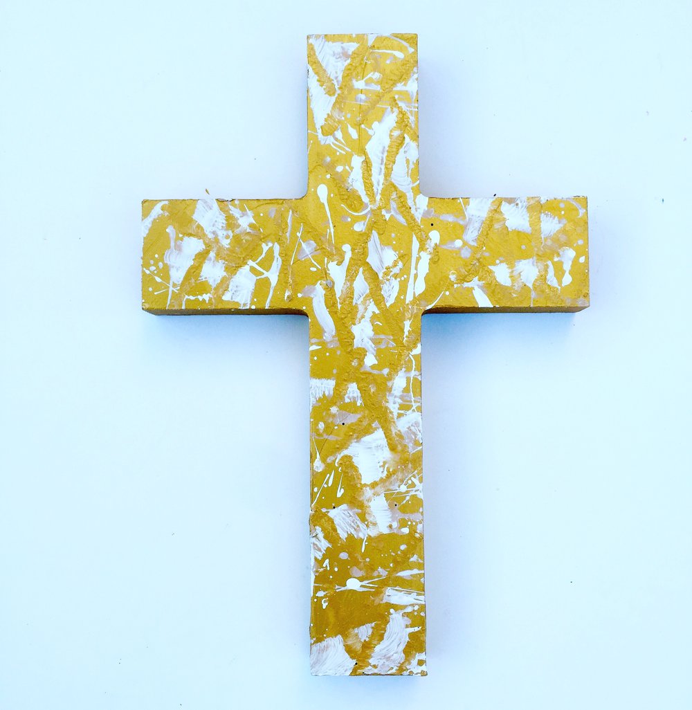 Image of Gold & White Cross