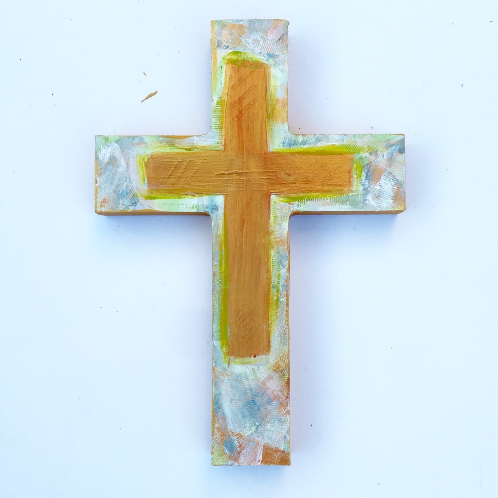 Image of Lime and Gold Cross