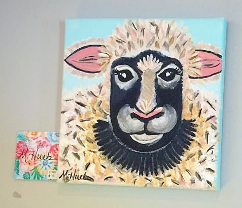 Image of Sister Sheep 10x10"