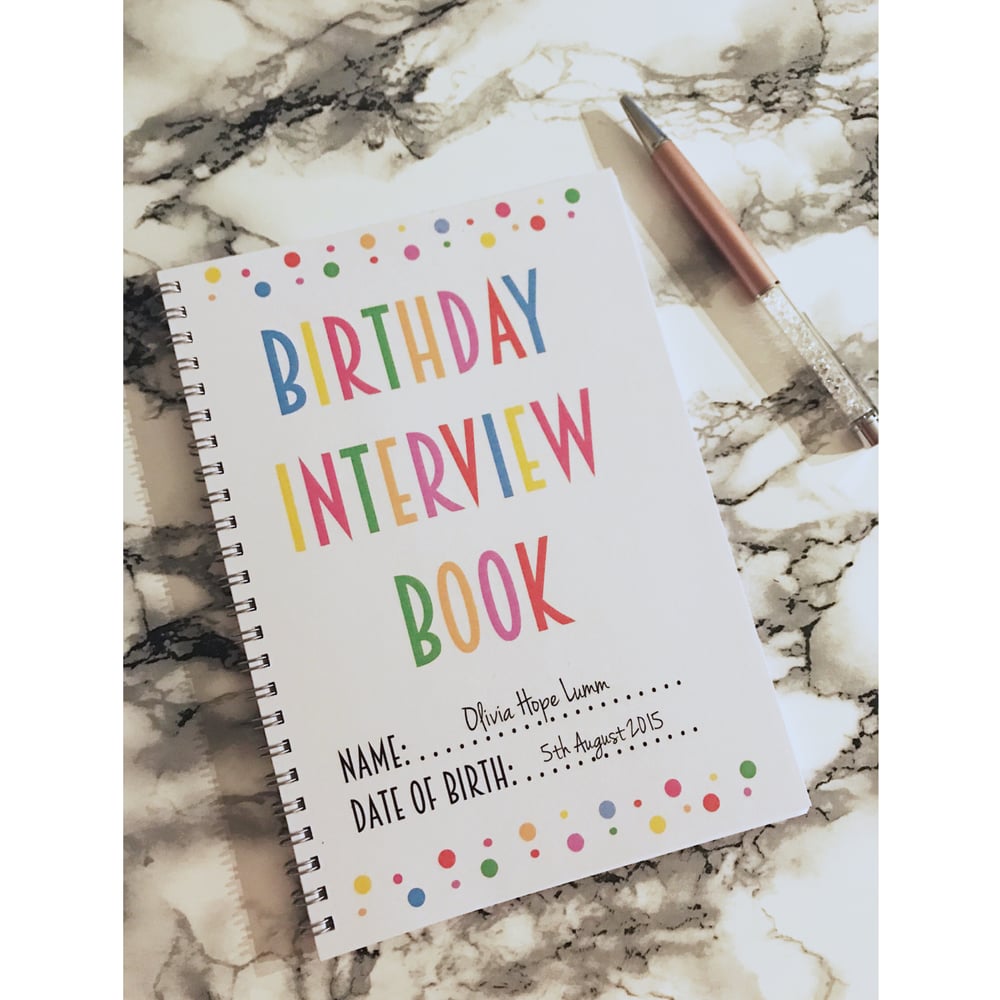 Image of Personalised Birthday Interview Book