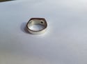 Diamond and Kyocera Opal Inlay Men's ring