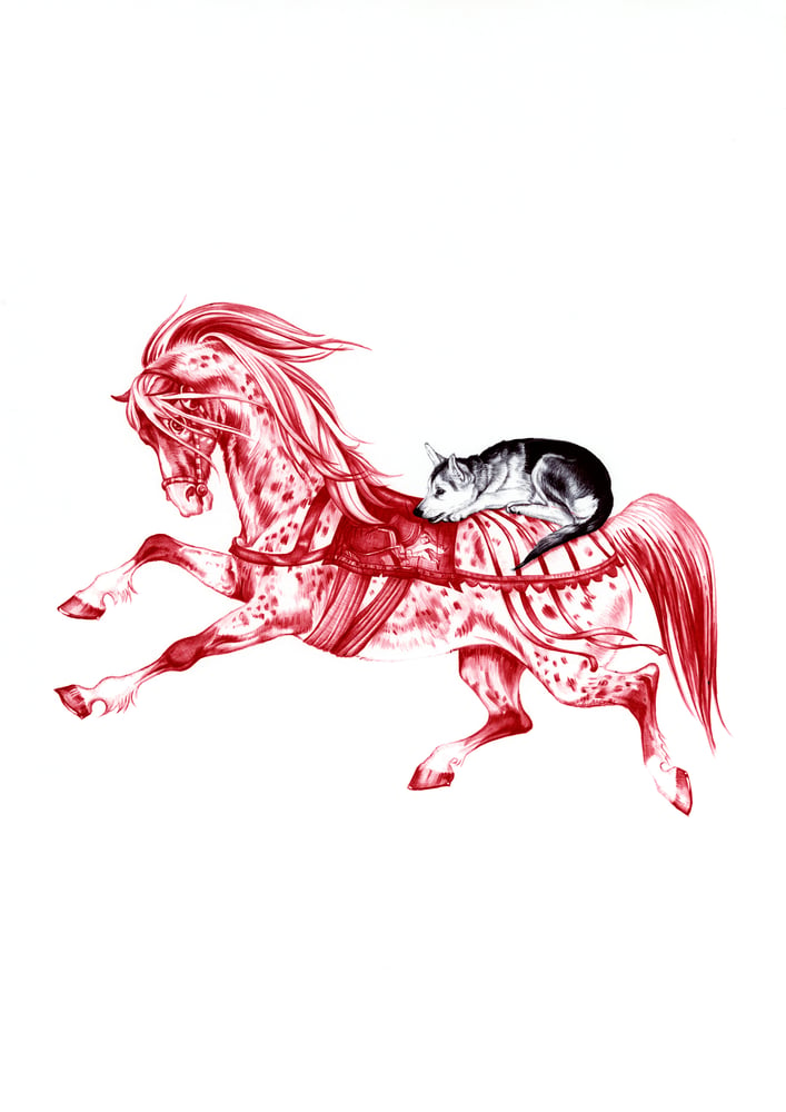 Image of THE HORSE AND THE WOLF CUB LIMITED EDITION PRINT