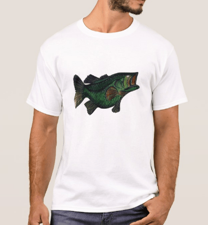 Image of Men's Large Mouth Bass Crew Neck T-Shirt