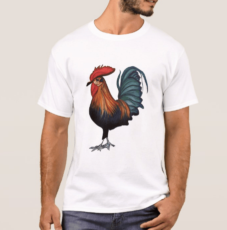Image of Men's Rooster Crew Neck T-Shirt