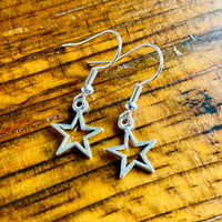 Image 1 of Set of 5 pairs of star silver plated earrings