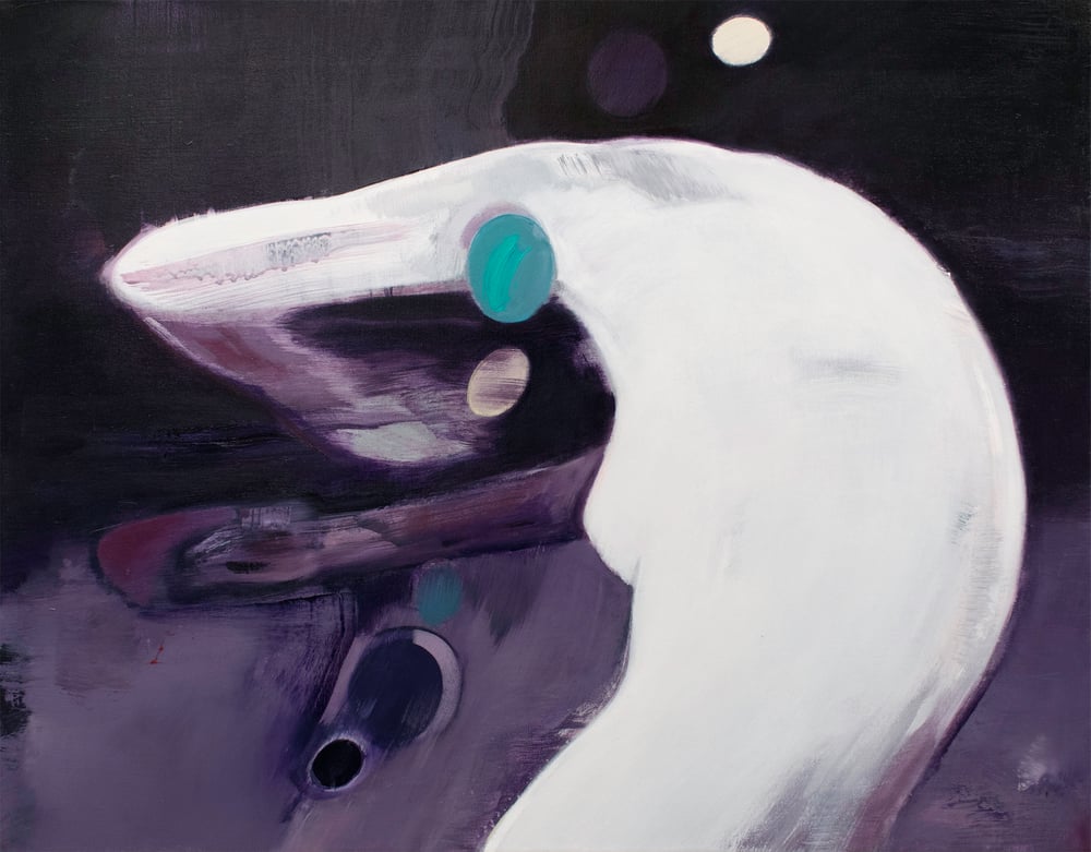 Image of Painting / maleri / "Falling moons" / 80x62 cm