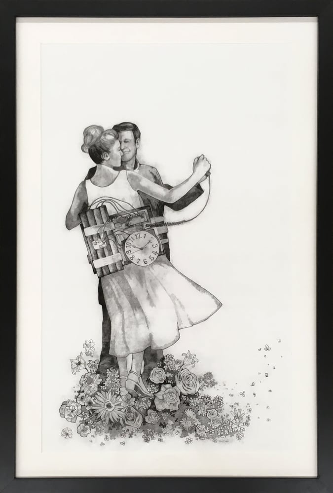 Image of "I said kiss me, you're beautiful, these are truly the last days" / giclee`, matted, framed