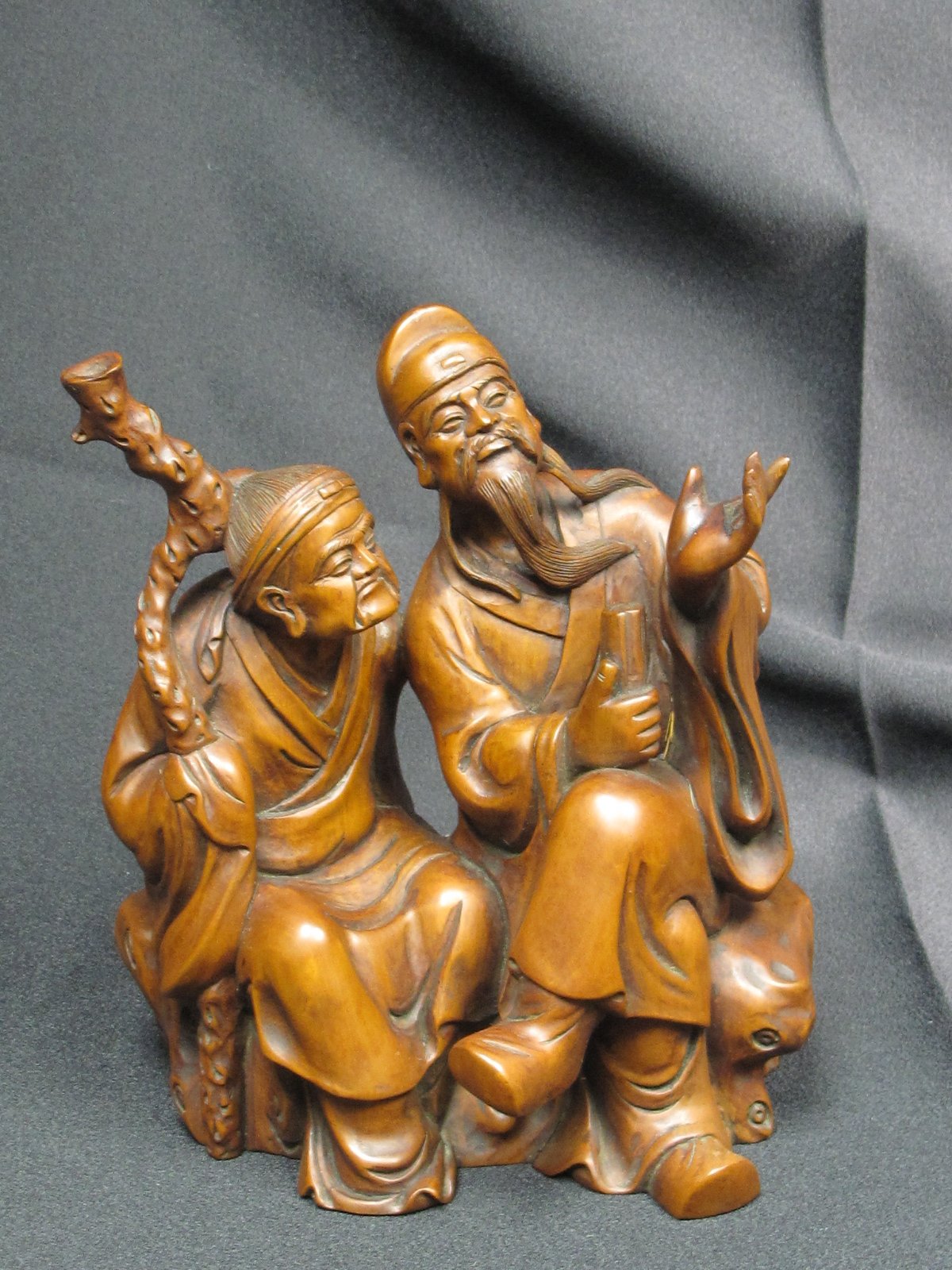 Vintage wooden deals Chinese scholar