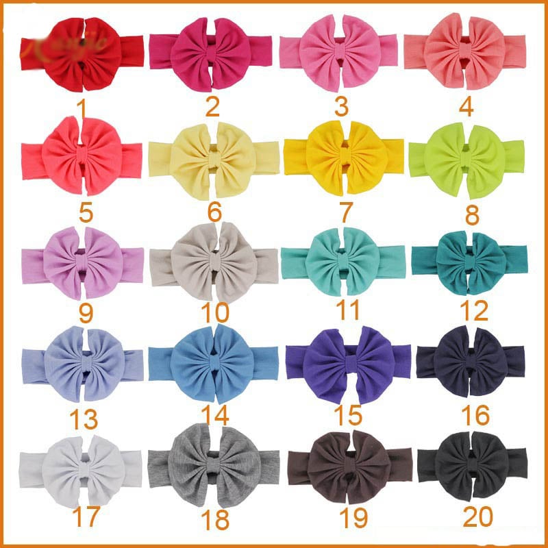 Image of ROCK BOTTOM BLOWOUT SALE Solid Color Messy Large Bow Headbands-20 colors
