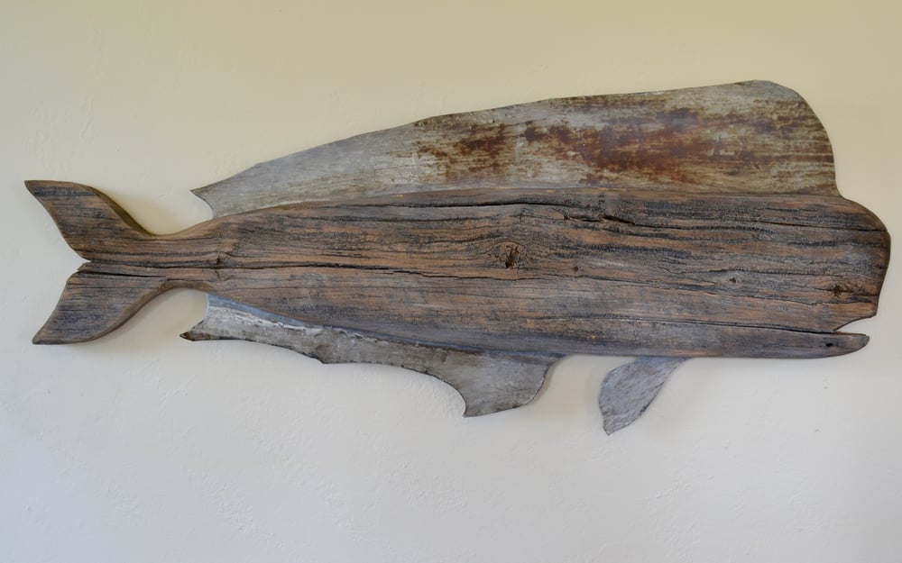 Image of Barn Wood Mahi Mahi Cottage Decor Folk Art