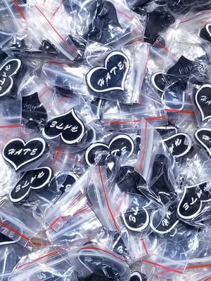 Image of Love Hate Glow n Dark Pin