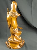 Image of VINTAGE CHINESE WOOD STATUE OF QUAN YIN (KAUN YIN)