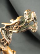 Image of VINTAGE CHINESE WOOD STATUE OF LONG EYEBROW LOHAN