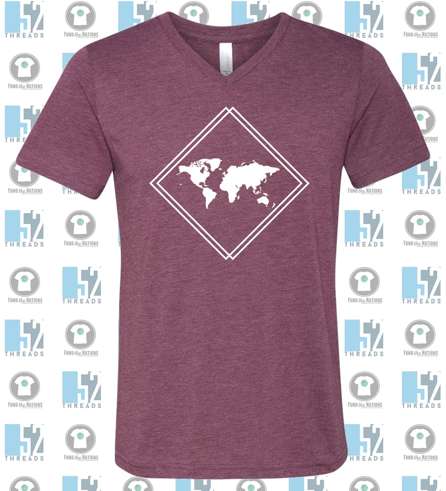 Image of V-neck Soft Style T-shirt {maroon}