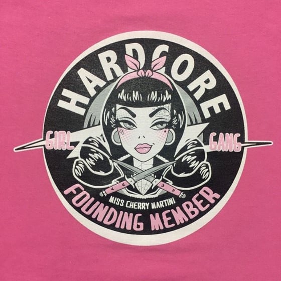 Image of Hard Core Girl Gang Ladies T-Shirt - Limited Edition Pink 