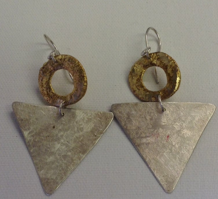 Image of Rustic Triangle and circle Drop