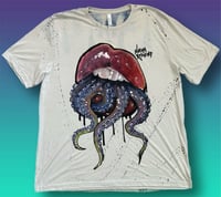 Image 1 of “OCTOPUS LOVER” HAND PAINTED T-SHIRT 3XL