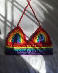 Image 2 of 🌈Coralia Rainbow Crochet top🌈