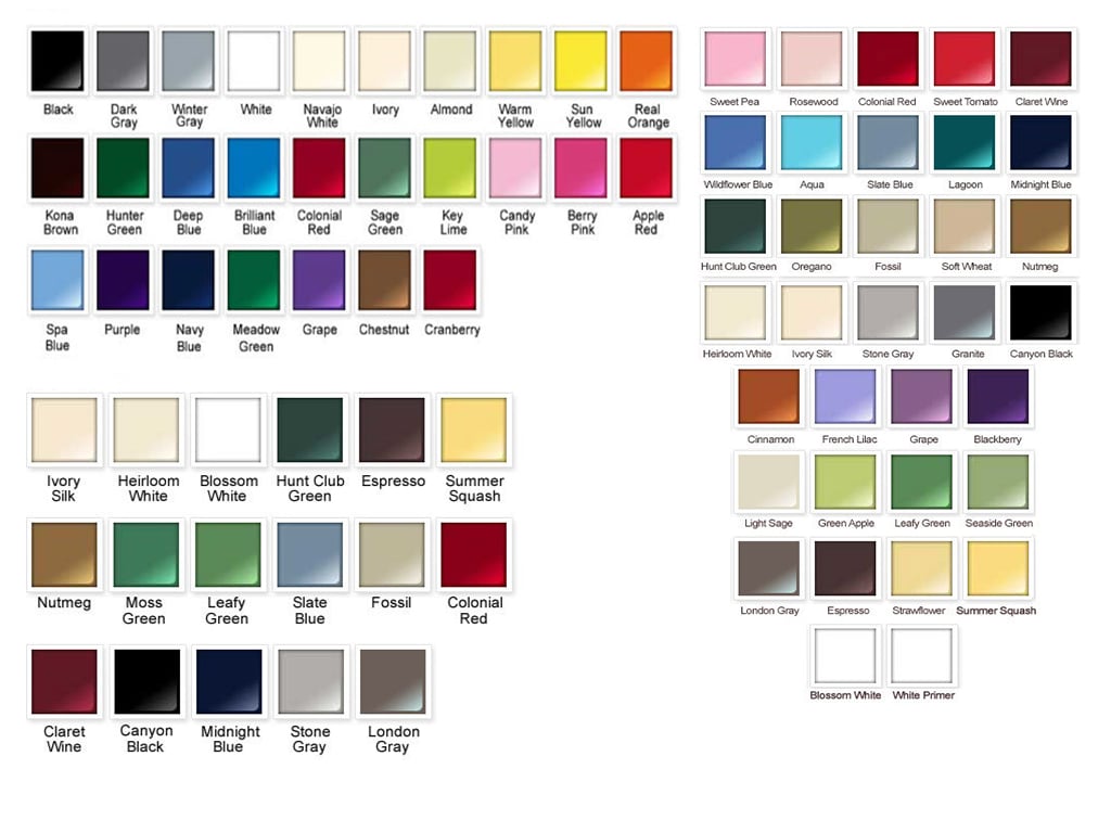 Anniversary Color Chart