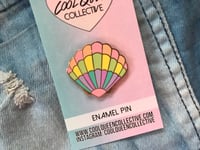 Image 1 of Rainbow Shell Enamel Pin