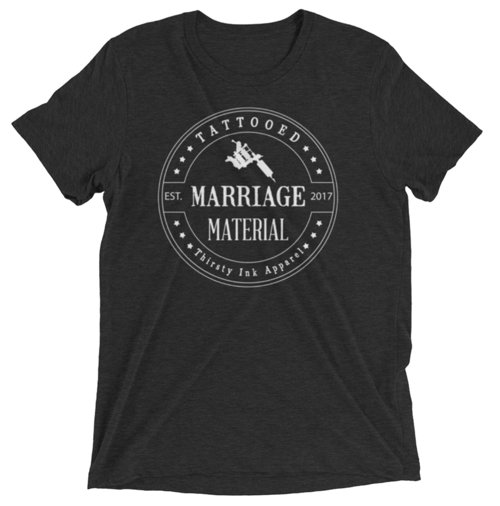 Image of Marriage material Triblend T-Shirt Black