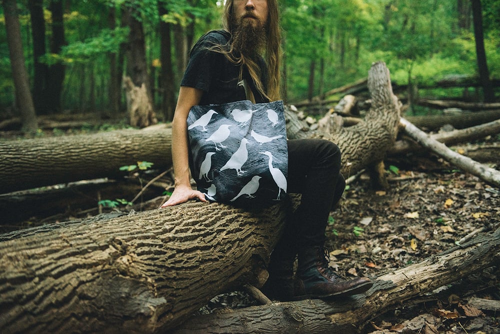 Image of Bird Print Tote Bag