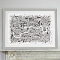 Image 1 of Literary London Map (White, Black and Gold)